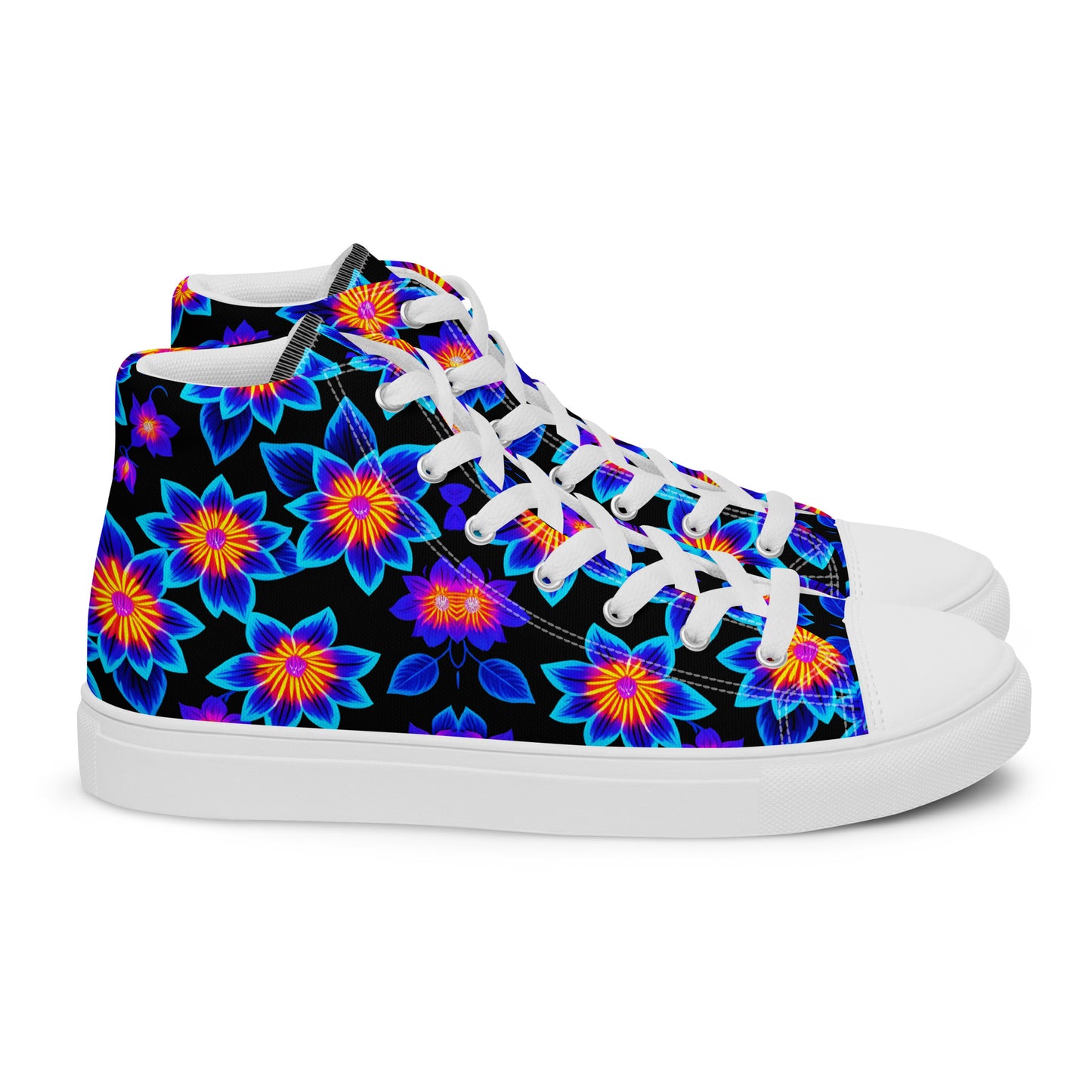 Women’s UV Flowers high top canvas shoes