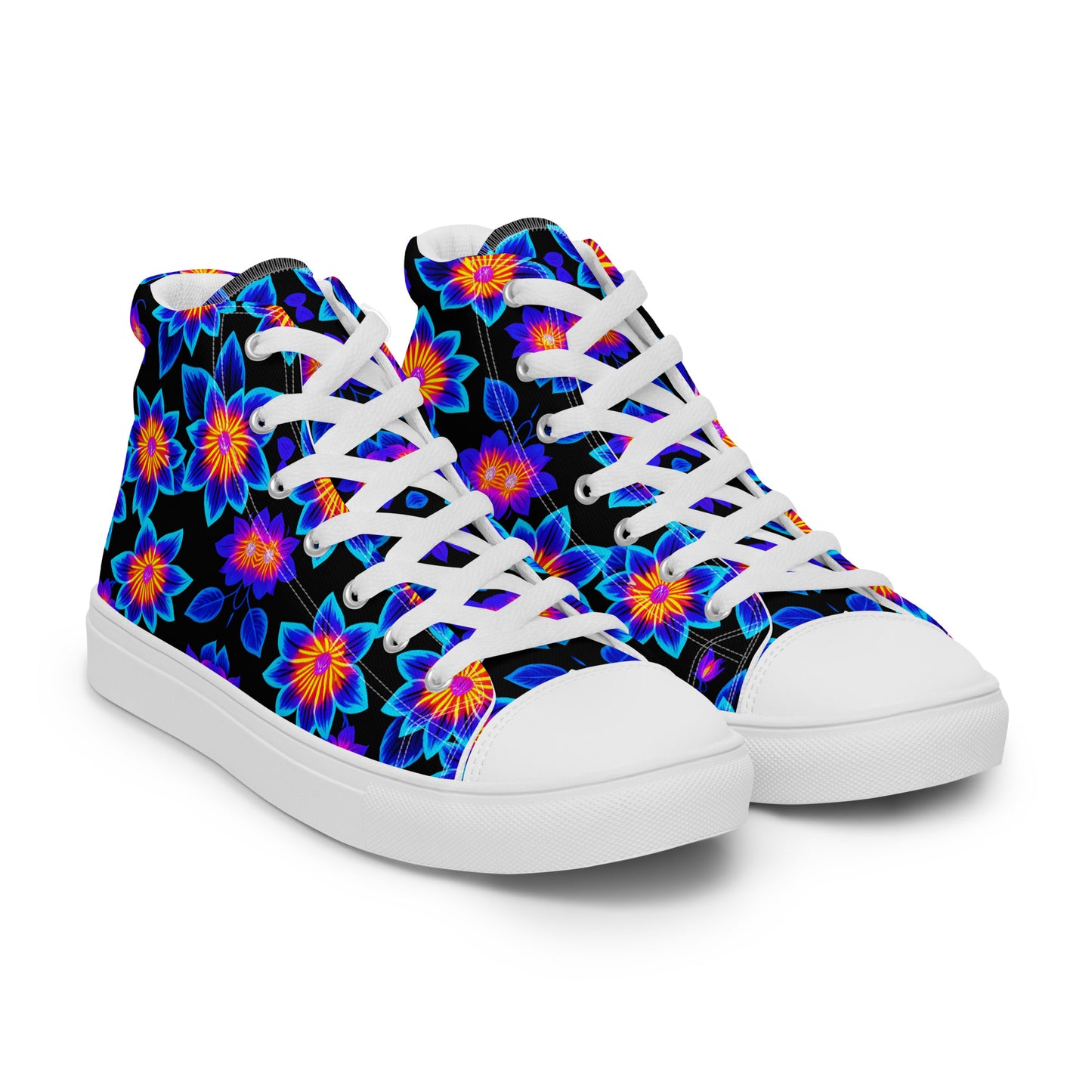 Women’s UV Flowers high top canvas shoes