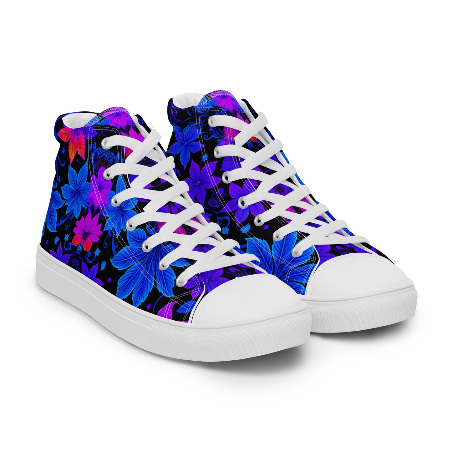 Women’s Ultraviolet Floral high top canvas shoes