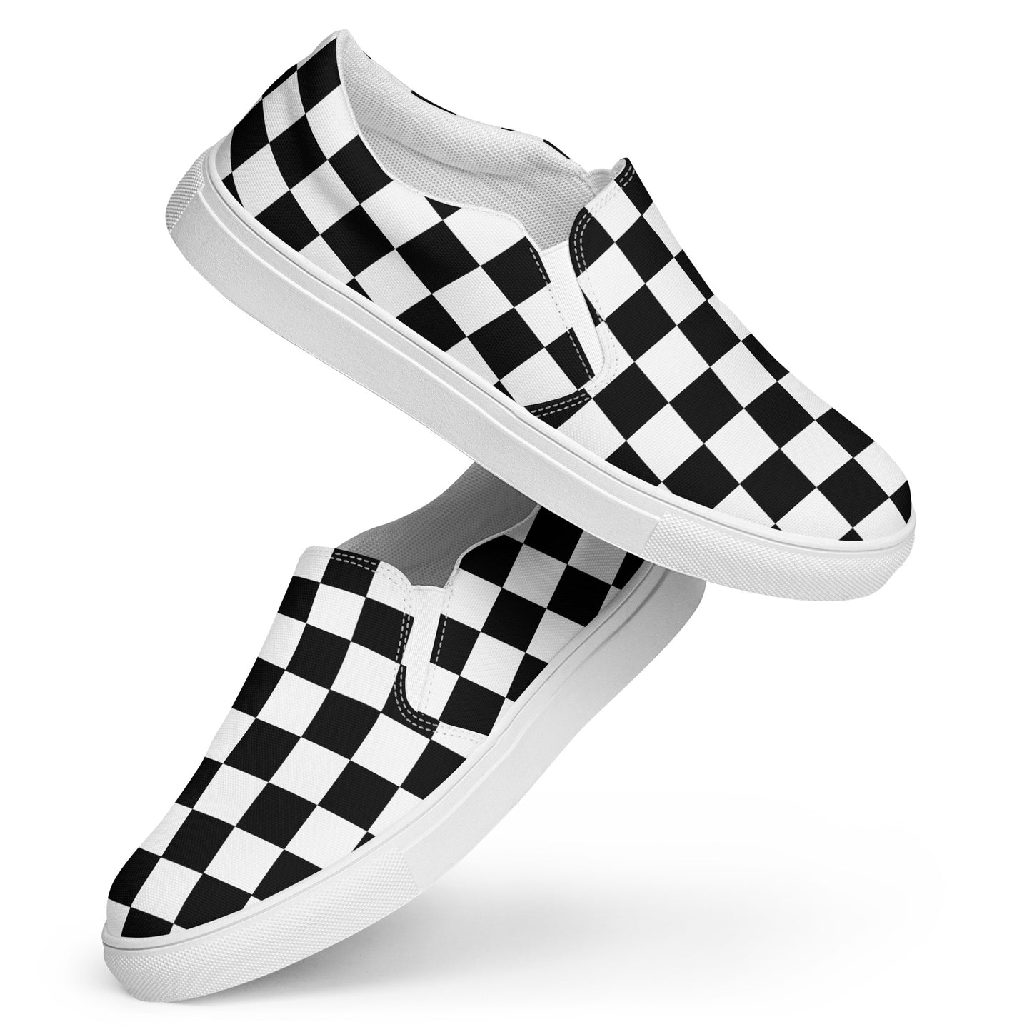 Women’s Checker Print slip-ons